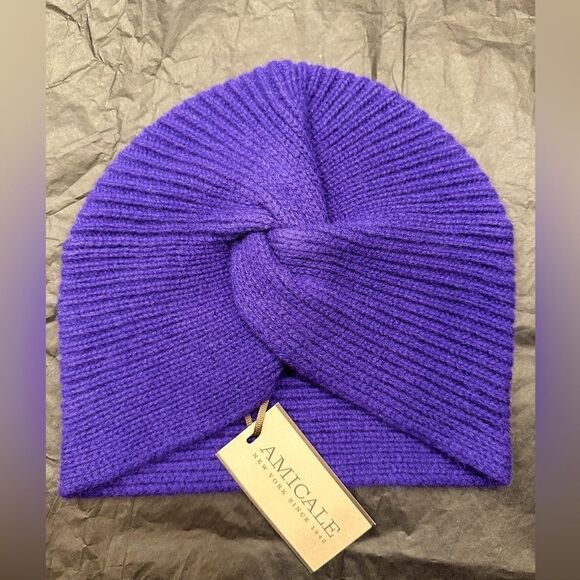 Amicale 100% Cashmere Turban - Purple - Picture 1 of 2